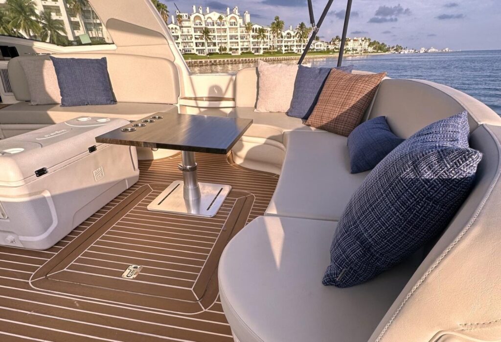reupholstering a boat
